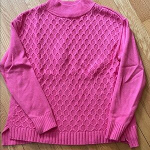 Talbots Vibrant Pink Cowl Neck Sweater